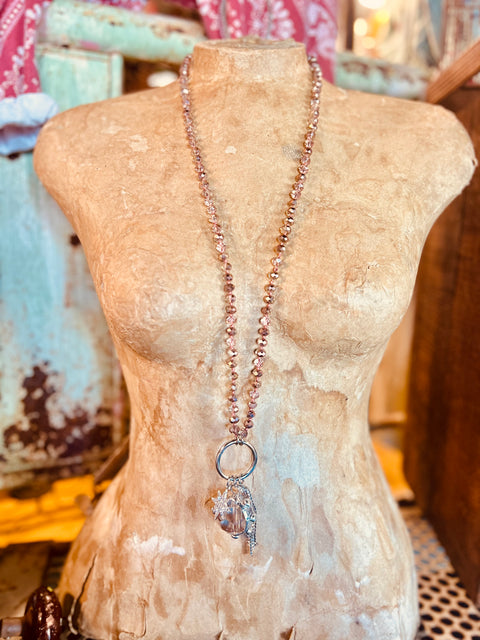 Glitzy Necklace - Glass Charm