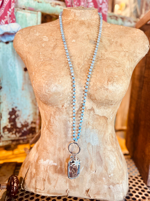 Glitzy Necklace - Rectangle Charm