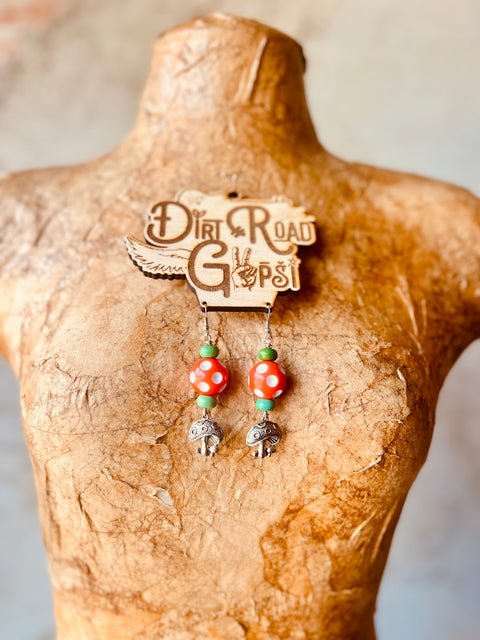 Funky Mushroom Earrings
