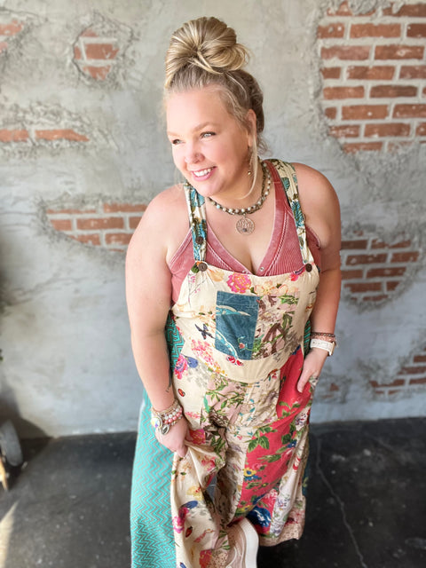 Mixed Media Overalls