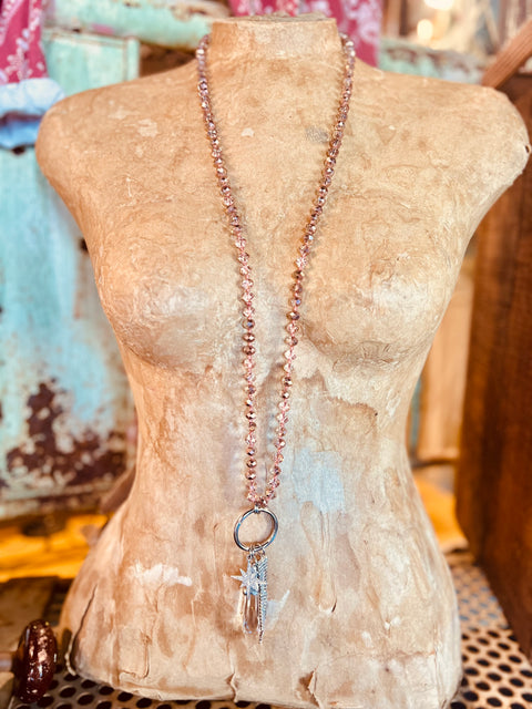 Glitzy Necklace - Glass Teardrop