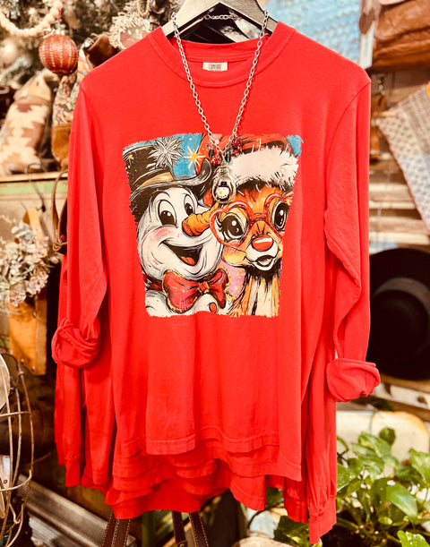 Frosty & Rudolph Long Sleeve Tee