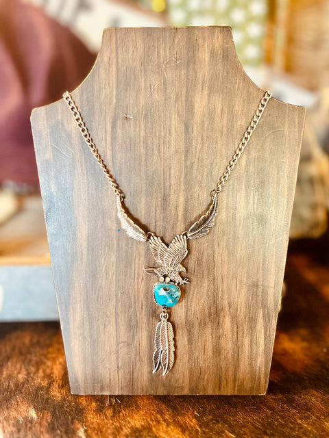 Eagle & Turquoise Necklace