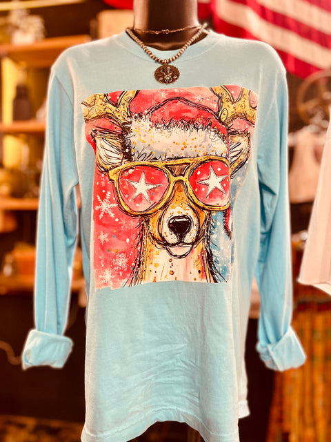 Hip Rudolph Long Sleeve Tee