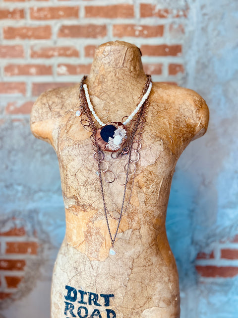Layered In Copper Necklace
