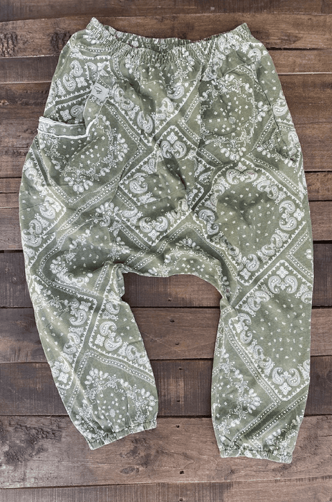 From Here & Beyond Pants - Olive Bandana - DIRT ROAD GYPSI