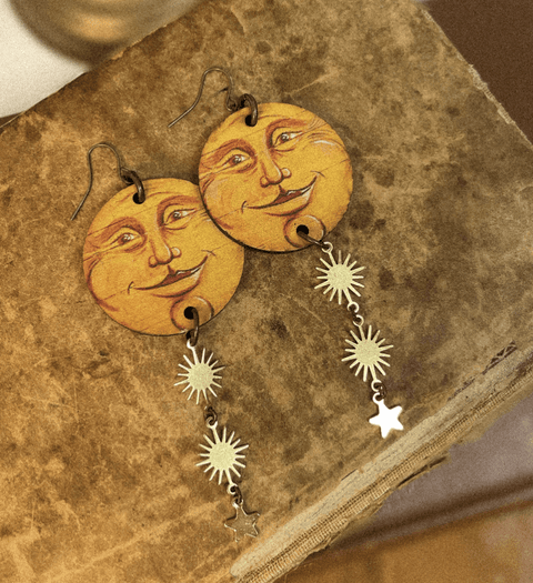 Here Comes The Sun Charm Earring - DIRT ROAD GYPSI