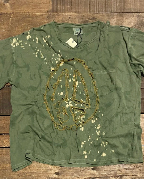 Out Of Touch Tee - Olive Peace