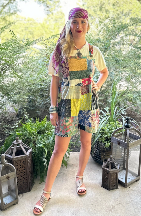 Patchwork Sunrise Overalls