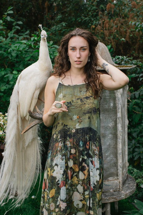 I Dream In Flowers Boheme Long Maxi Dress - Bees