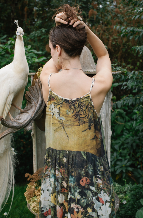 I Dream In Flowers Boheme Long Maxi Dress - Bees