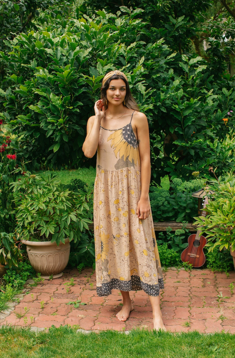 Milk & Honey Boheme Long Maxi Dress - Sunflower & Bee