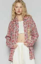 Plaid Peace Top