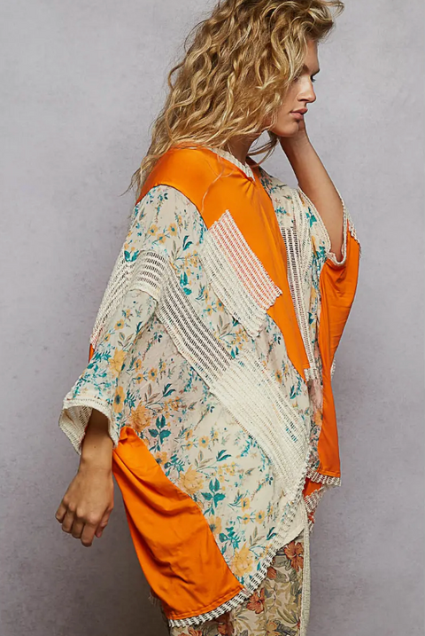 Edgy Hi-Lo Top - Vivid Carrot