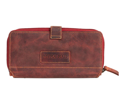 Western Fork Deluxe Wallet in Red Russet