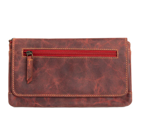 Western Fork Wallet in Red Russet