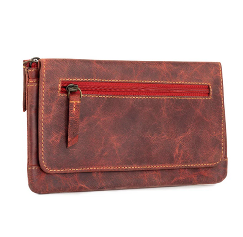 Western Fork Wallet in Red Russet
