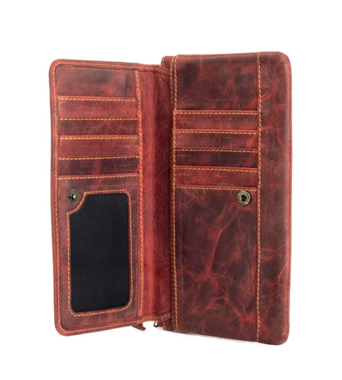 Western Fork Wallet in Red Russet