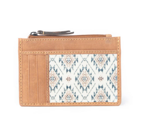 Desert Diamond Credit Card Holder - White & Brown