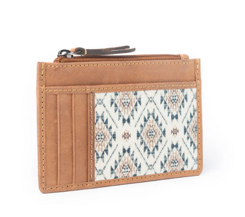 Desert Diamond Credit Card Holder - White & Brown