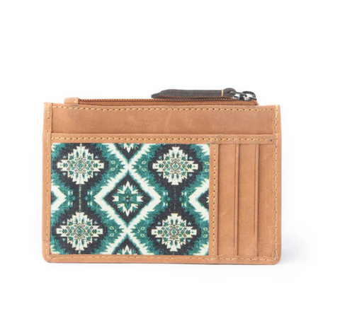 Desert Diamond Credit Card Holder - Brown & Green