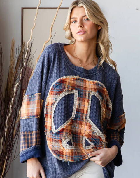 Thermal Peace Top - Navy