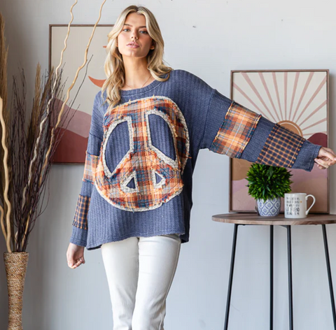 Thermal Peace Top - Navy