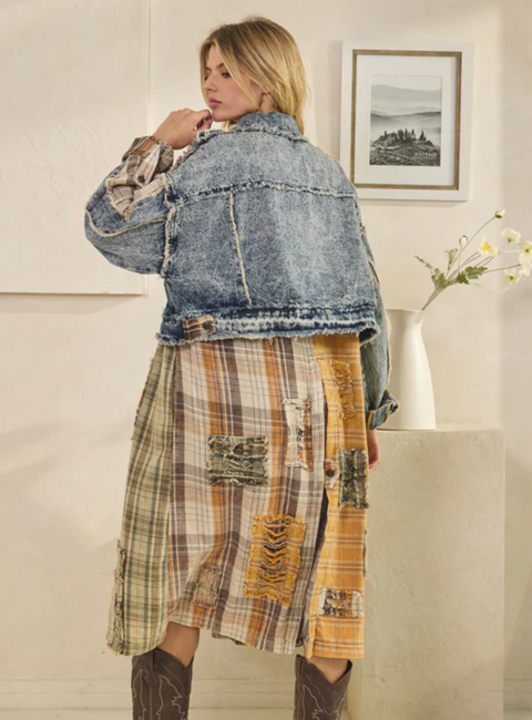 Denim & Plaid Duster