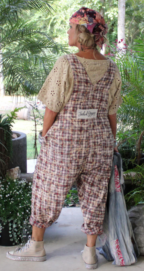 Endless Journey Overalls - Charcoal Plaid