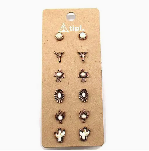 Out West Earrings Set - Copper