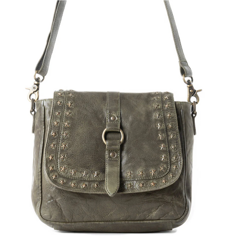 Western Scout Leather Bag - Olive