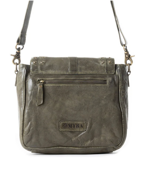 Western Scout Leather Bag - Olive