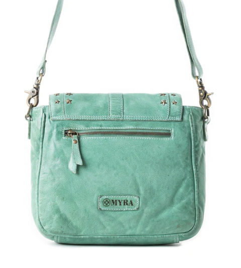 Western Scout Leather Bag - Turquoise