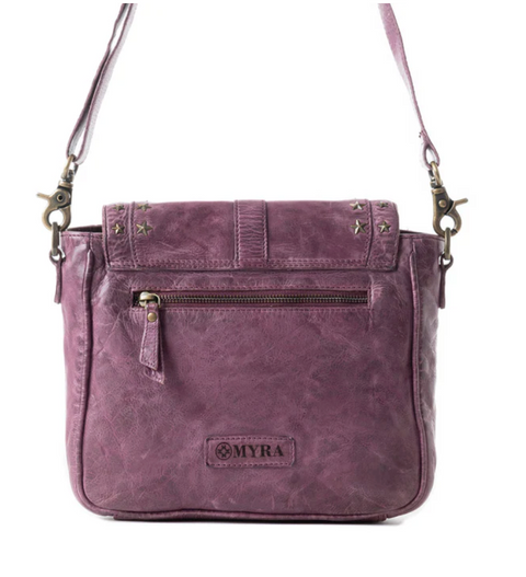 Western Scout Leather Bag - Purple