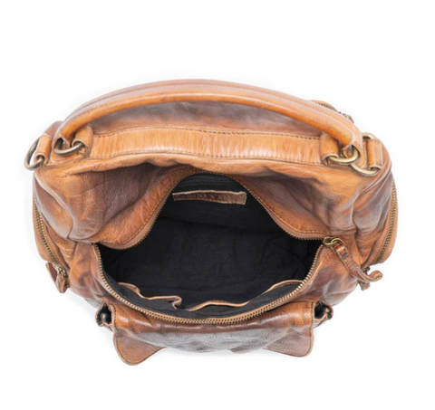 Trek Terra Leather Backpack - Smoky Brown