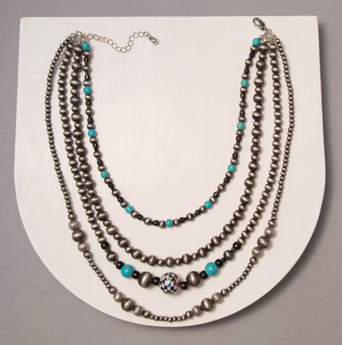 Multi Strand Beaded Necklace