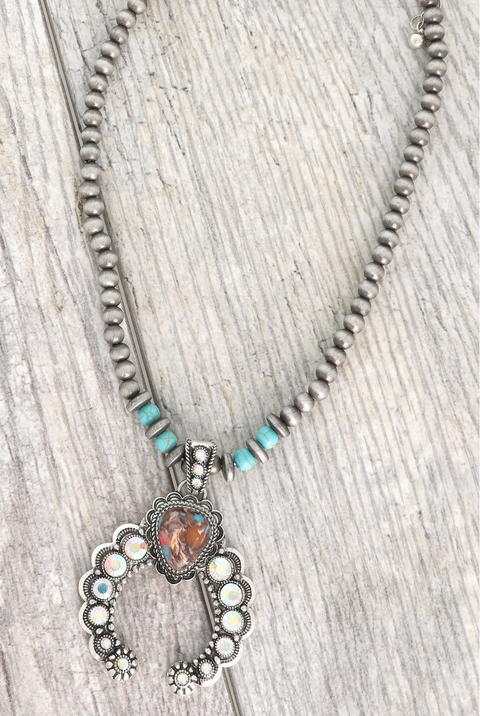 Glitzy Navajo Concho Necklace