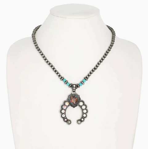 Glitzy Navajo Concho Necklace
