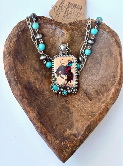 Layered Navajo Pearl Necklace - Rodeo