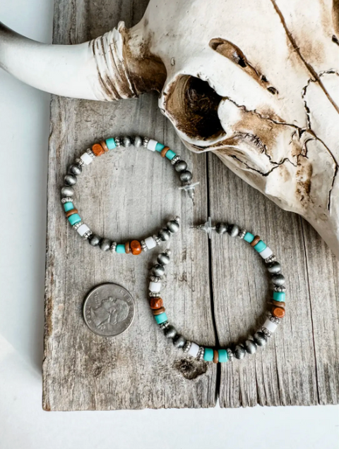 Navajo Style Hoop Earrings