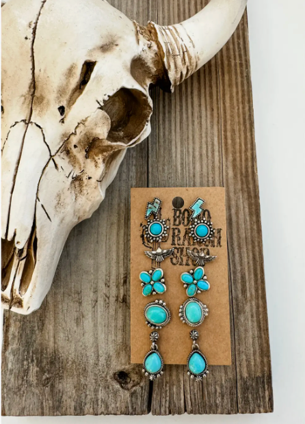 Western Stud Earring Set