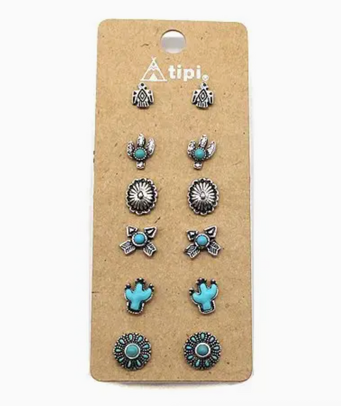 Arrows & Cactus Earrings Set