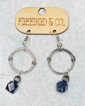 Banjara Antiqued Ring Earrings with Lapis Stone - DIRT ROAD GYPSI