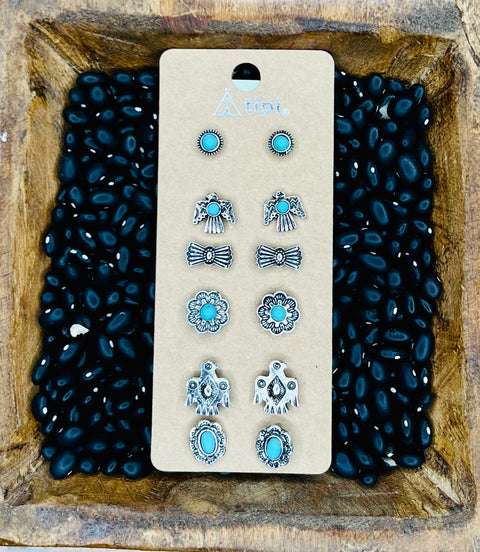 Western Thunderbird Earrings Set