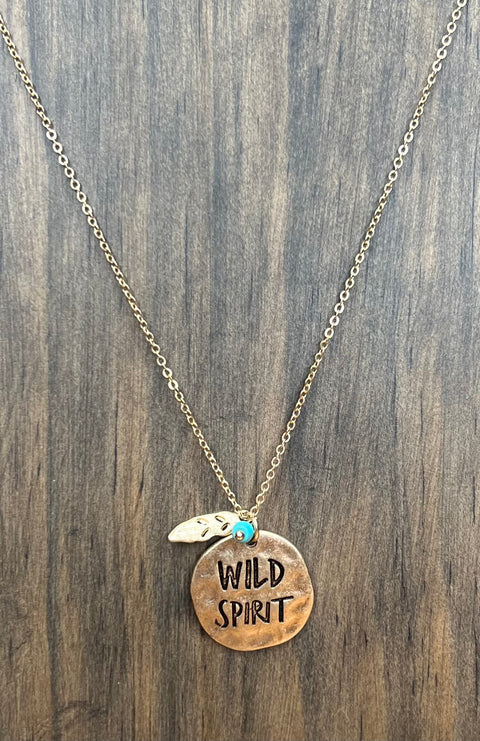Wild Spirit Necklace - Gold - DIRT ROAD GYPSI