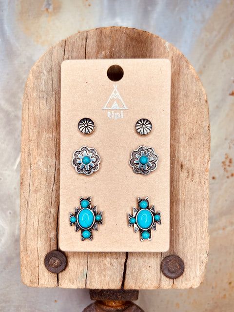 Aria Trio Earrings - DIRT ROAD GYPSI