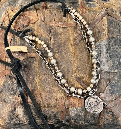 Coined Tibetan Chain Necklace - DIRT ROAD GYPSI