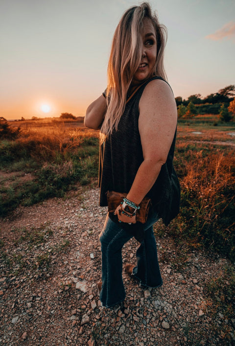 Mineral Washed Scoop Neck Tank