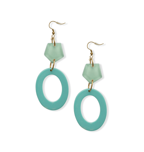 Green Dream Drop Earrings - DIRT ROAD GYPSI