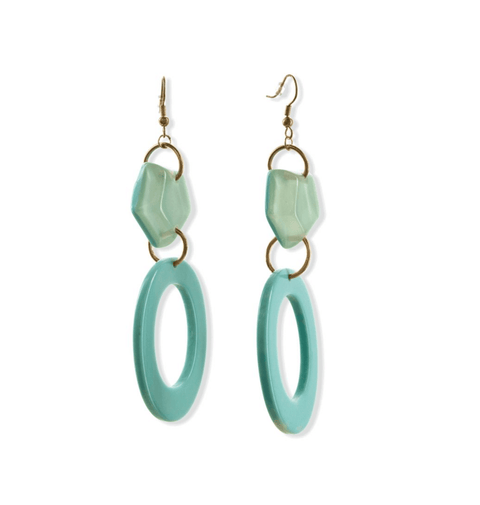 Green Dream Drop Earrings - DIRT ROAD GYPSI